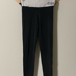 PINK VICTORIA’S SECRET Black Leggings - Size Small